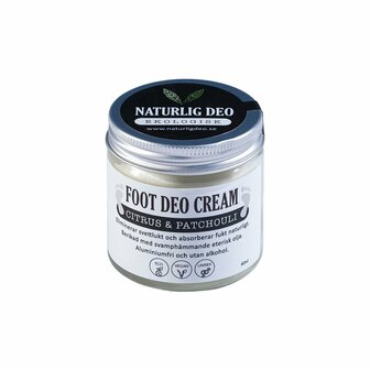 Foot Cream Deo Deodorant Naturlig Deo Vegan Bio Eco