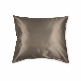 Beauty Pillow Taupe satijn kussensloop 
