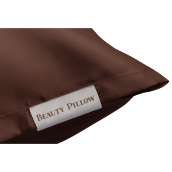 satijn kussensloop Beauty Pillow Chocolate Brown