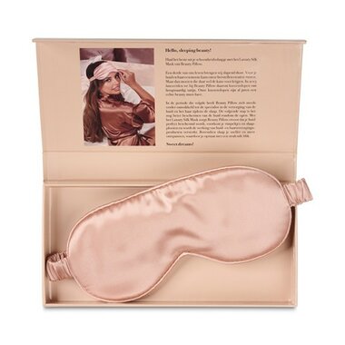 BEAUTY PILLOW | Luxury Silk Mask | ROSE GOLD Voorkomt huidbeschadigingen